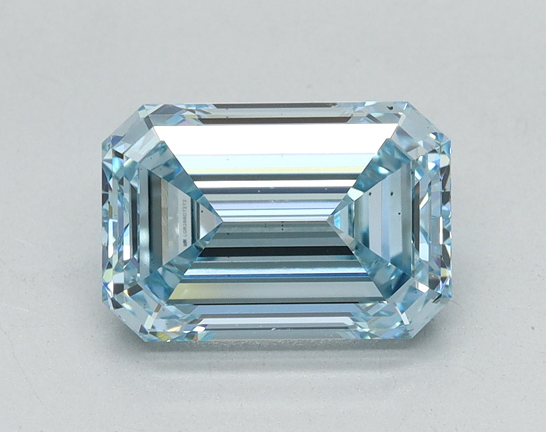 2.81ct Emerald Fancy Vivid Blue Lab-Grown Diamond — VS1 | IGI