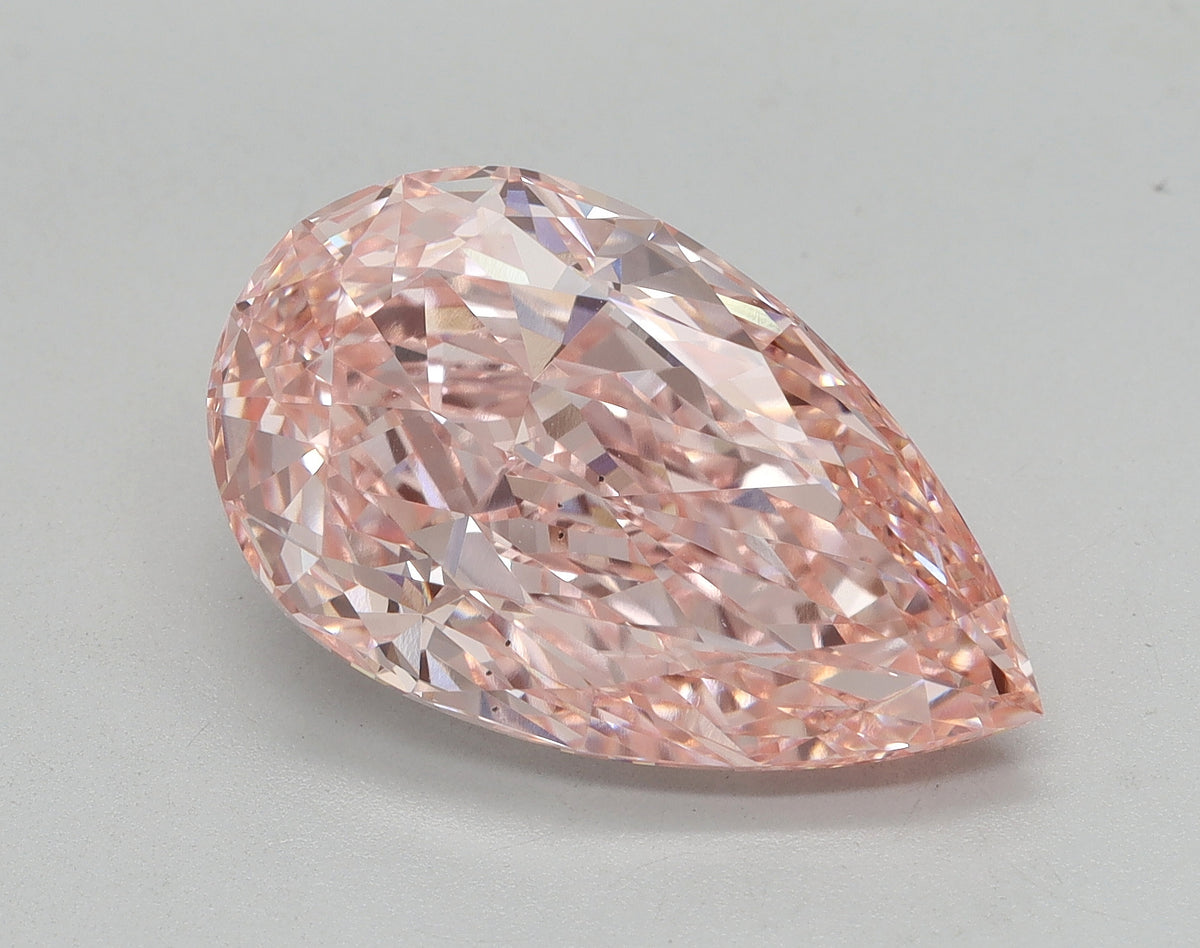 6.02ct Pear Fancy Vivid Pink Lab-Grown Diamond — VS2 | IGI