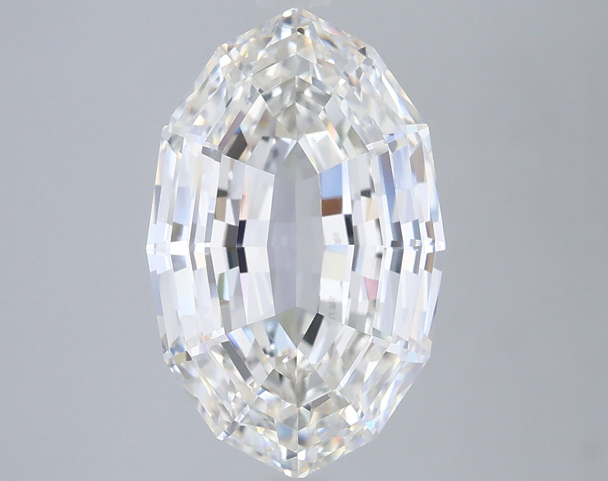 5.03ct Oval Step Cut, F VS1 — IGI