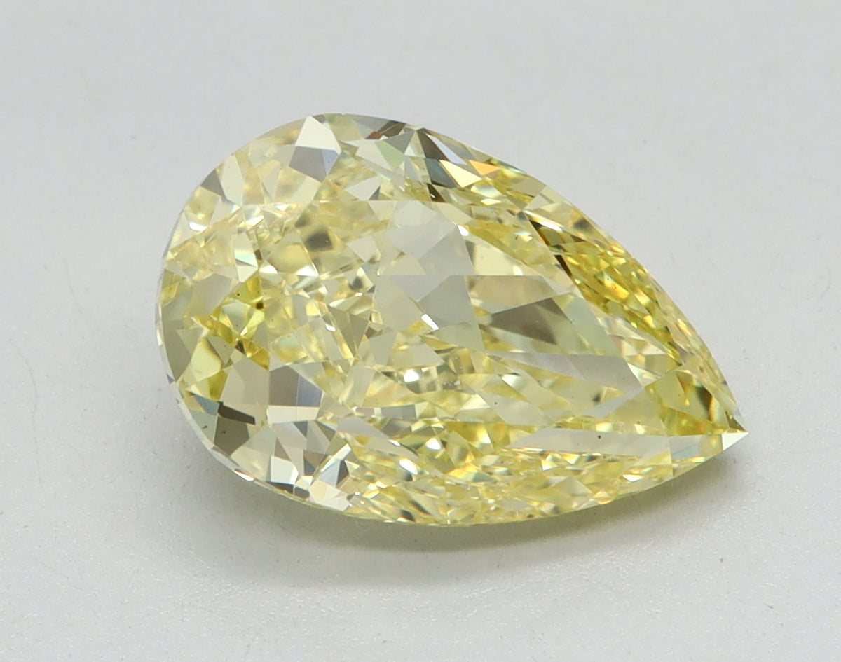3.02ct Pear Fancy Intense Yellow Lab-Grown Diamond — VS1 | IGI