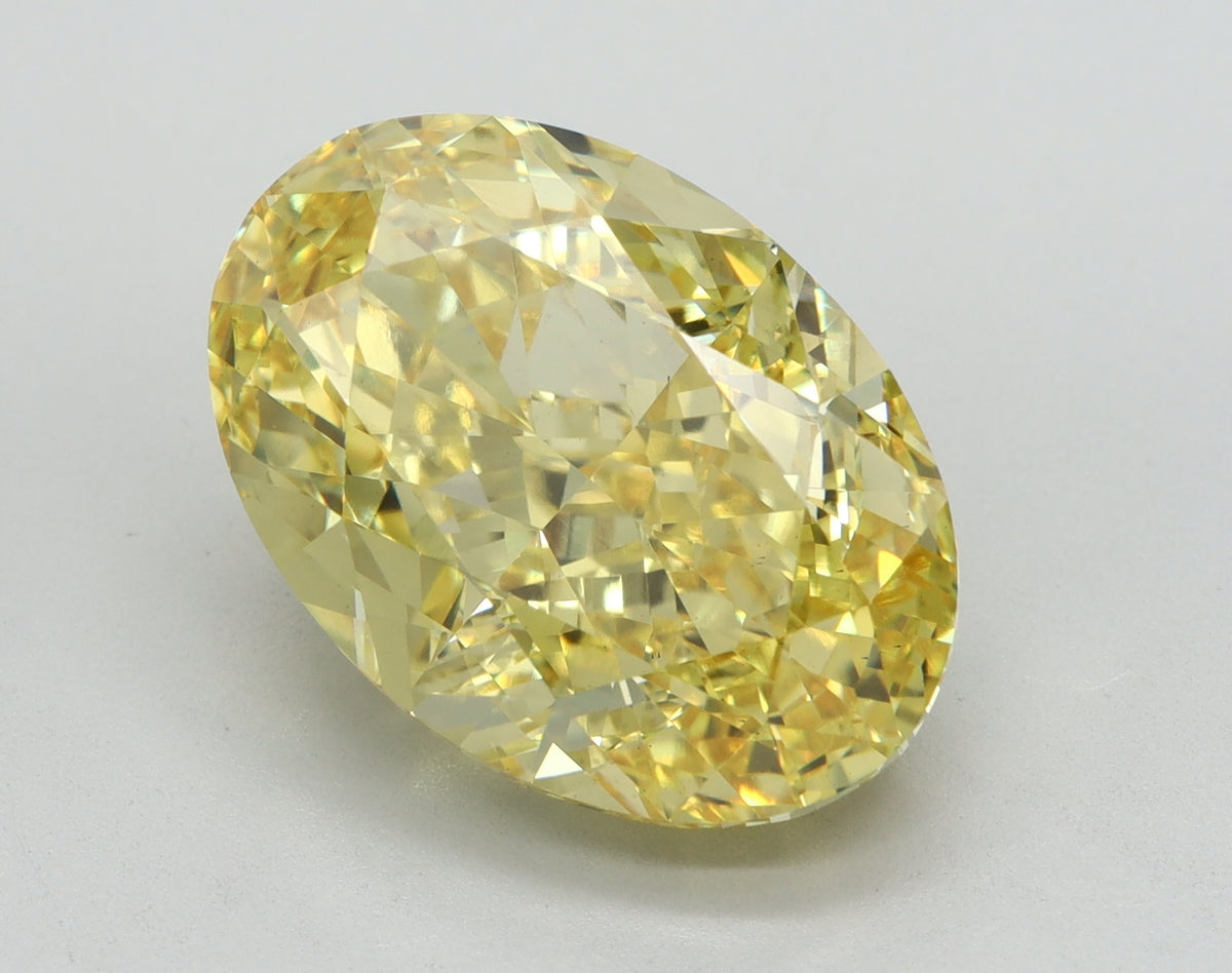8.08ct Oval Fancy Vivid Yellow Lab-Grown Diamond — VS1 | IGI