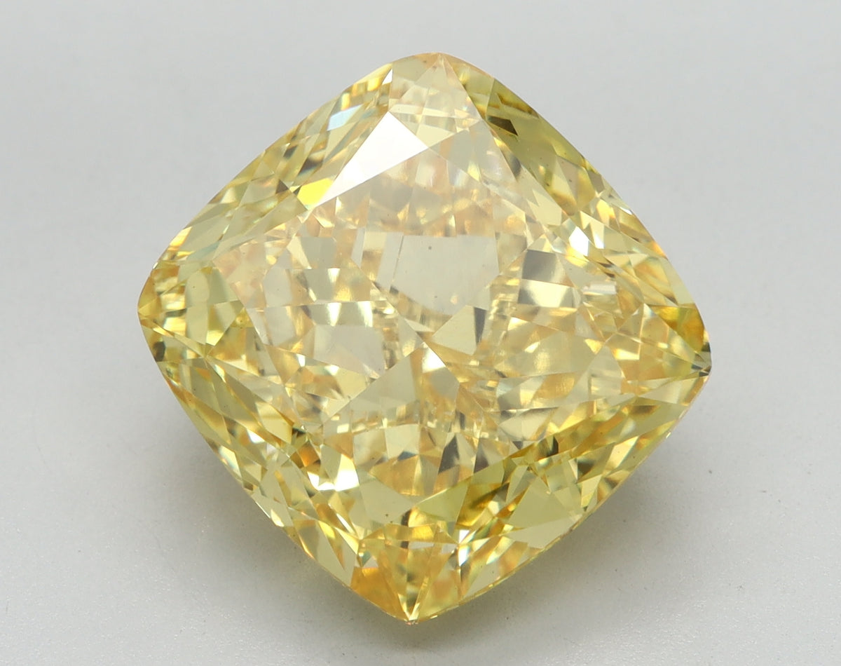 9.05ct Cushion Fancy Intense Yellow Lab-Grown Diamond — VS1 | IGI