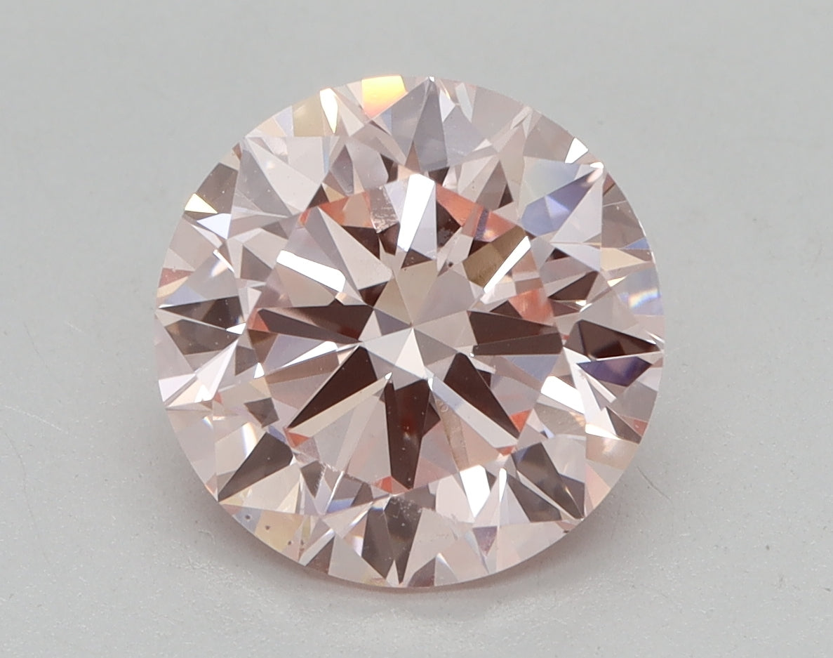 2.77ct Round Fancy Vivid Pink Lab-Grown Diamond — VS2 | IGI
