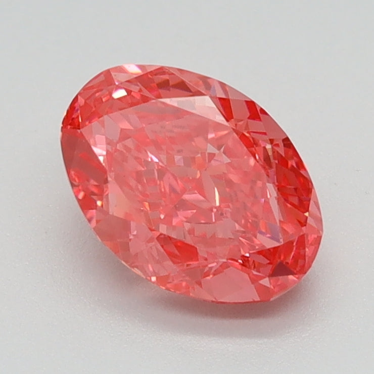 2.82ct Oval Fancy Vivid Pink Lab-Grown Diamond — VS1 | IGI