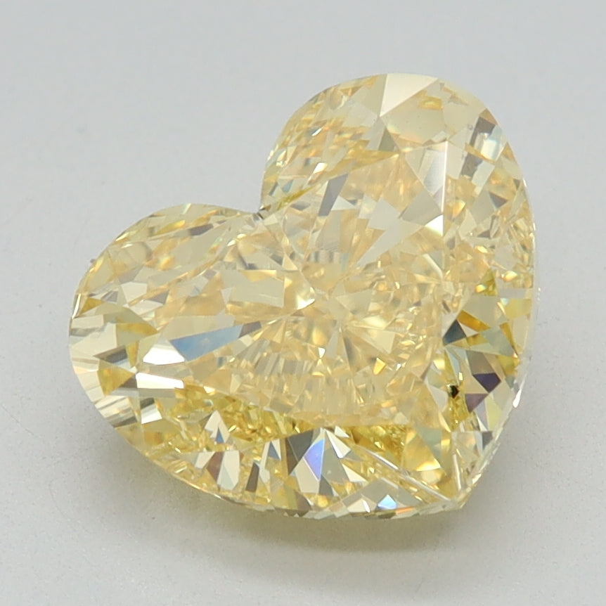 2.51ct Heart Fancy Vivid Yellow Lab-Grown Diamond — VS1 | IGI