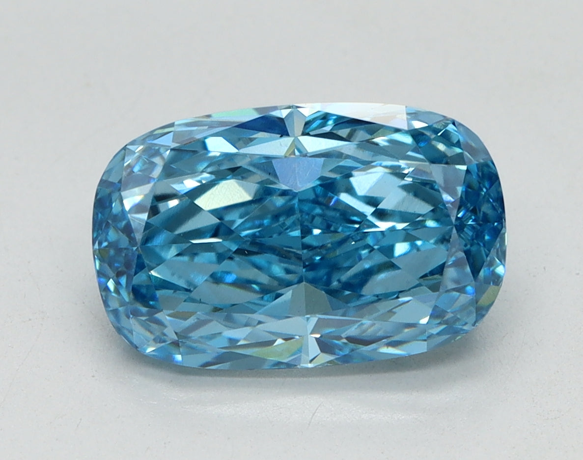 2.52ct Cushion Fancy Vivid Blue Lab-Grown Diamond — VS1 | IGI