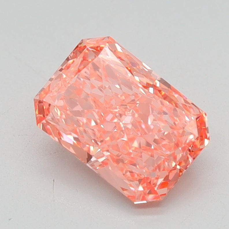 1.09ct Radiant Fancy Vivid Pink Lab-Grown Diamond — VVS2 | IGI