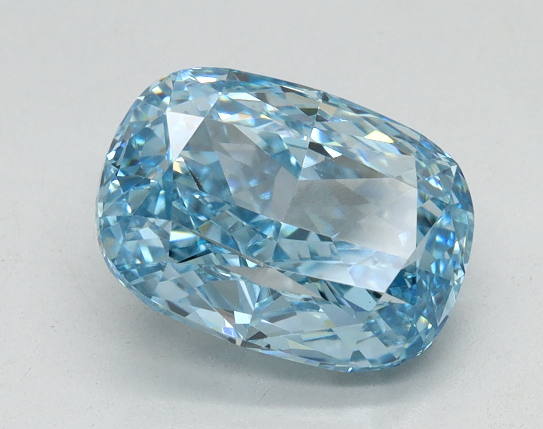 2.53ct Cushion Fancy Vivid Blue Lab-Grown Diamond — VVS2 | IGI