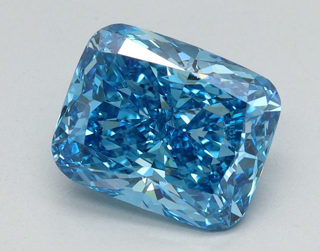 2.05ct Cushion Fancy Vivid Blue Lab-Grown Diamond — VVS2 | IGI