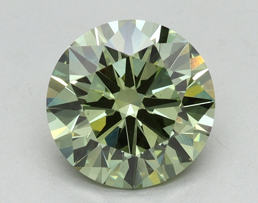 1.80ct Round Fancy Vivid Green Lab-Grown Diamond — VVS2 | IGI