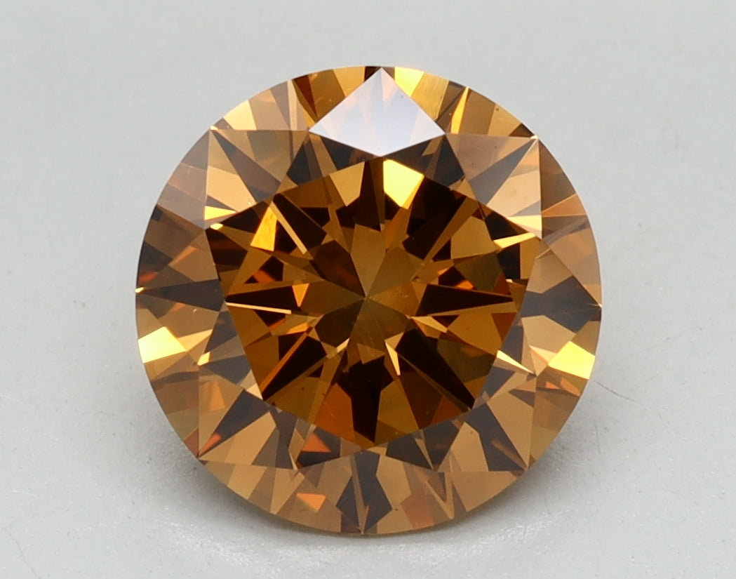 1.98ct Round Fancy Brown Lab-Grown Diamond — VVS2 | IGI