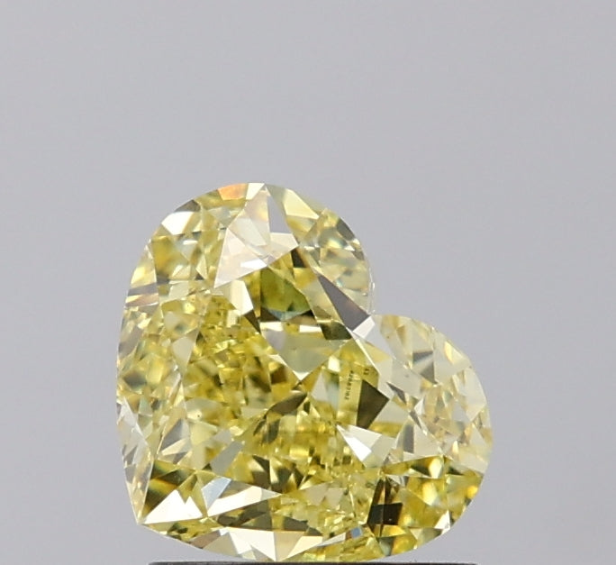 1.53ct Heart Fancy Intense Yellow Lab-Grown Diamond — VS1 | IGI