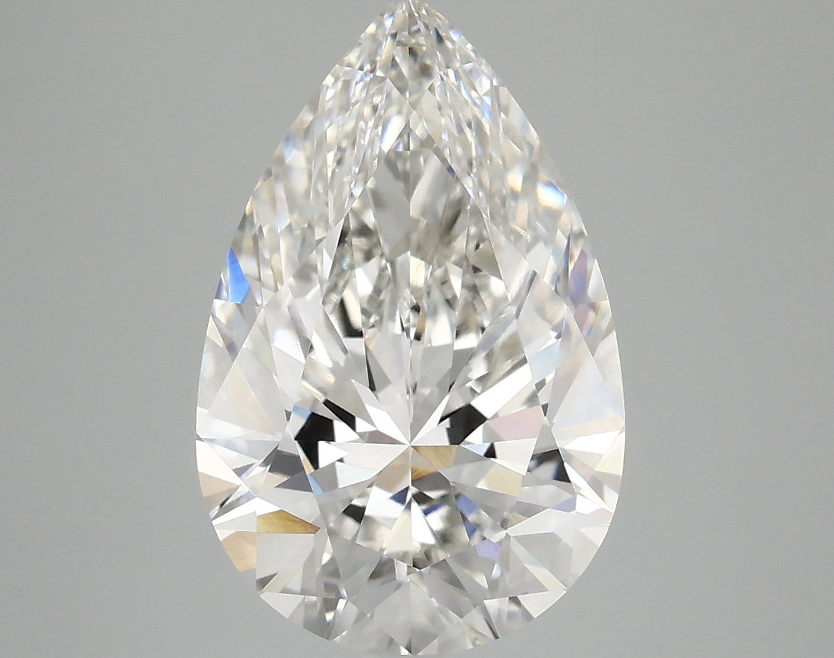 4.3ct Pear, F VVS2 — IGI