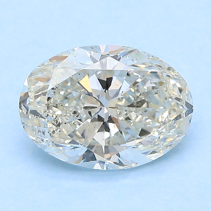 2.5ct Oval Natural Diamond — J SI2, GIA Certified