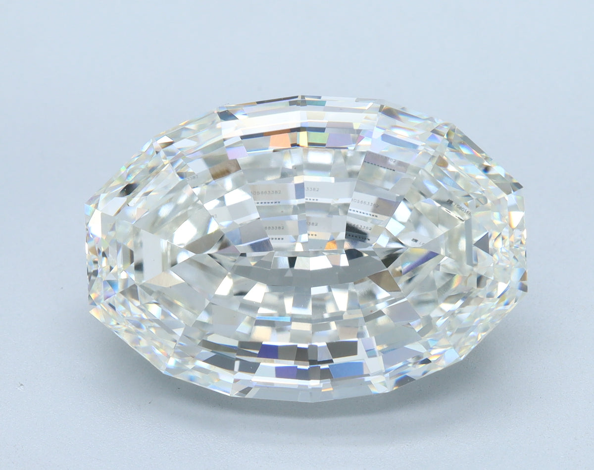 14.69ct Oval Step Cut, G VVS2 — IGI