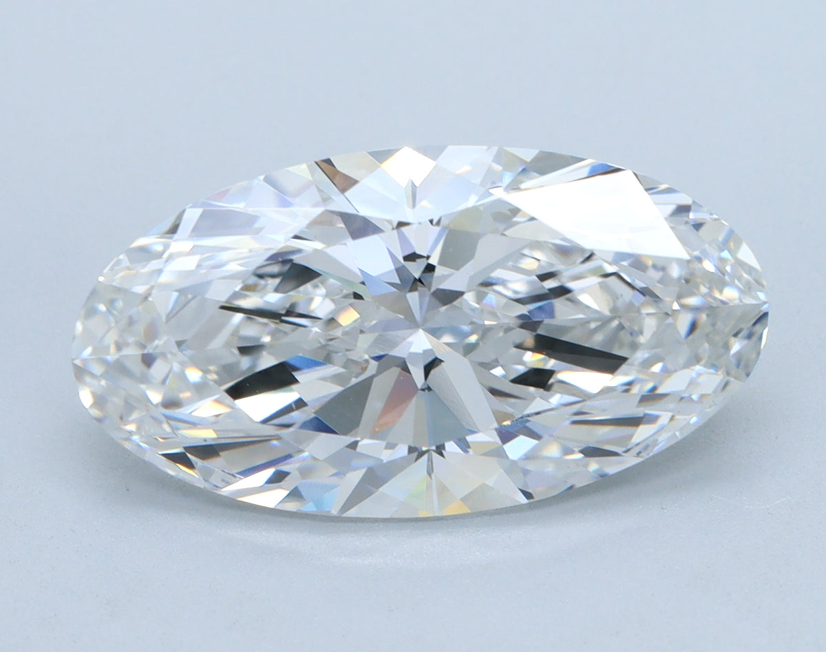 4.69ct Moval, F VS1 — IGI