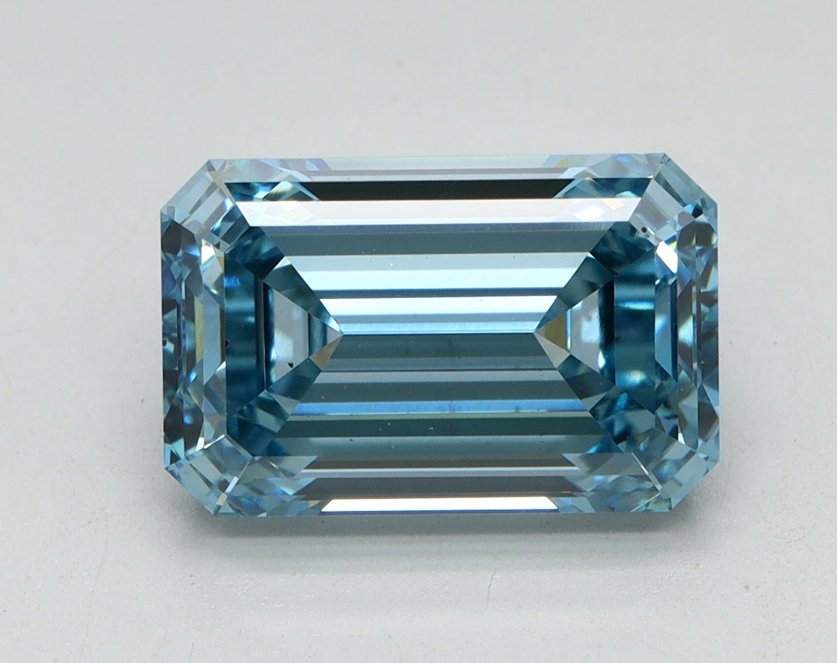 3.67ct Emerald Fancy Vivid Blue Lab-Grown Diamond — VS1 | IGI