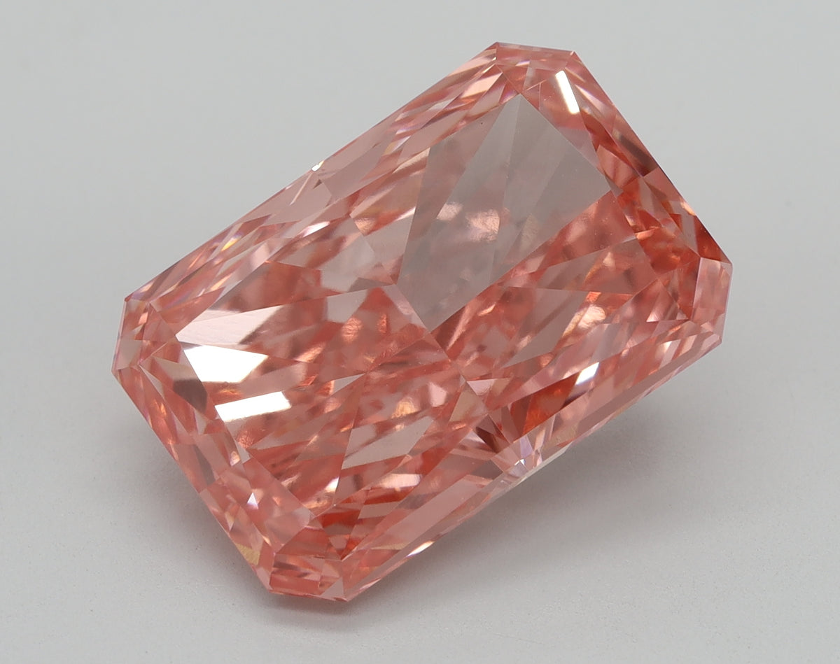 10.00ct Radiant Fancy Vivid Pink Lab-Grown Diamond — VS1 | IGI