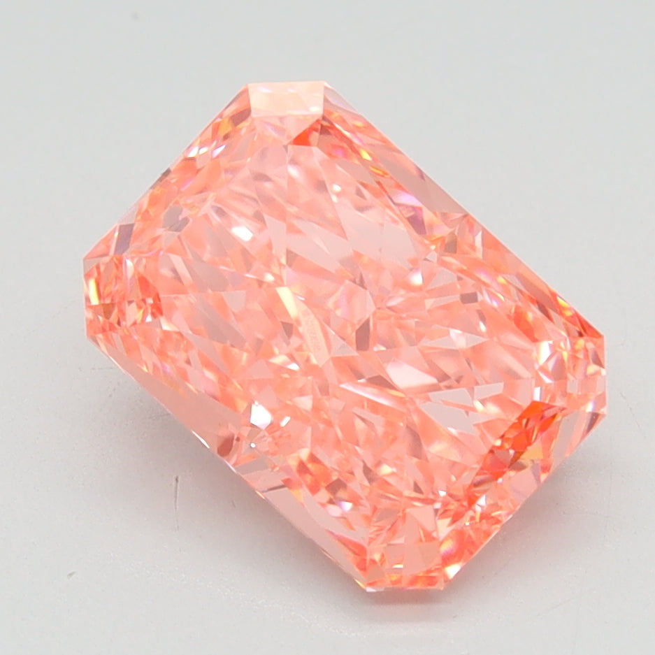 2.10ct Radiant Fancy Vivid Pink Lab-Grown Diamond — VVS2 | IGI