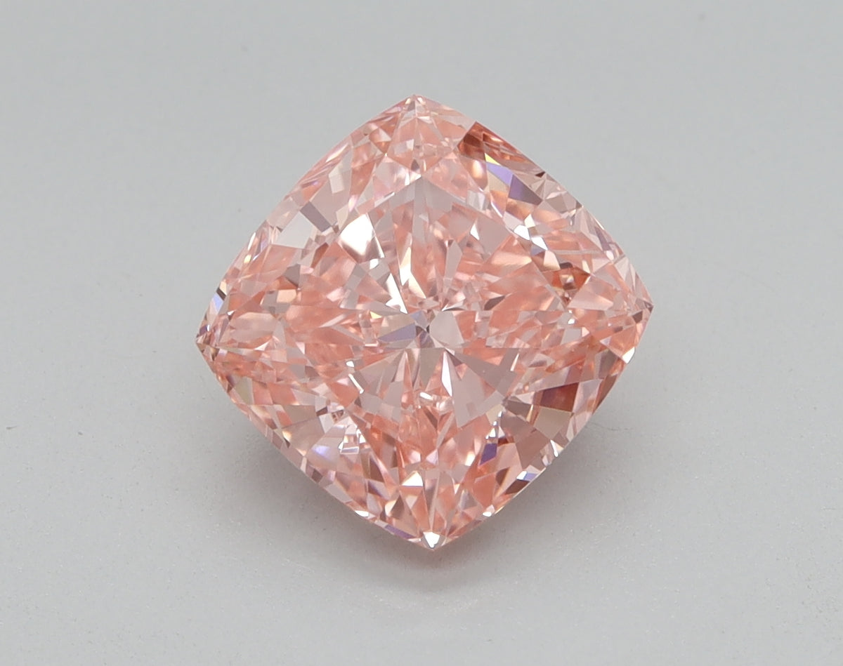 2.21ct Cushion Fancy Vivid Pink Lab-Grown Diamond — VVS1 | IGI