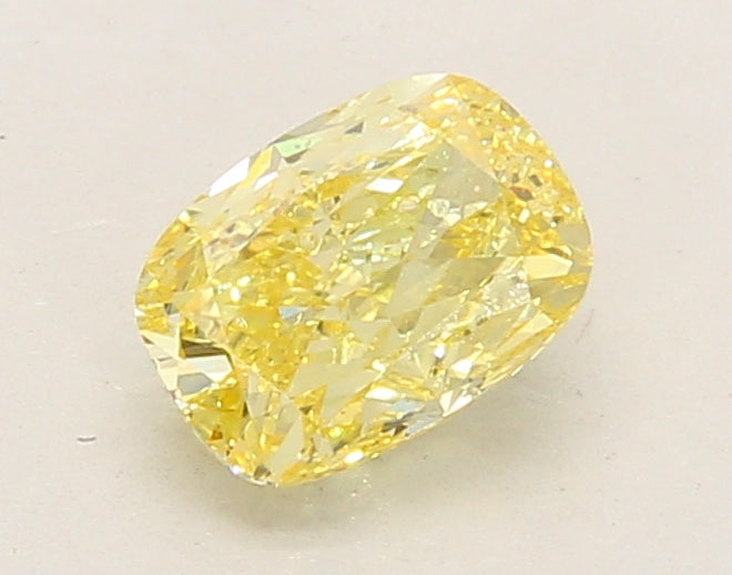 0.93ct Cushion Fancy Intense Yellow Lab-Grown Diamond — VVS2 | IGI
