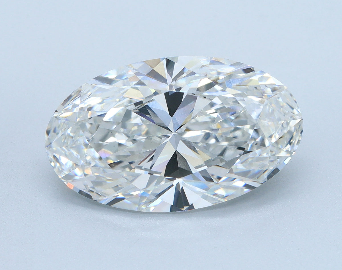 5.56ct Moval, F VVS2 — IGI