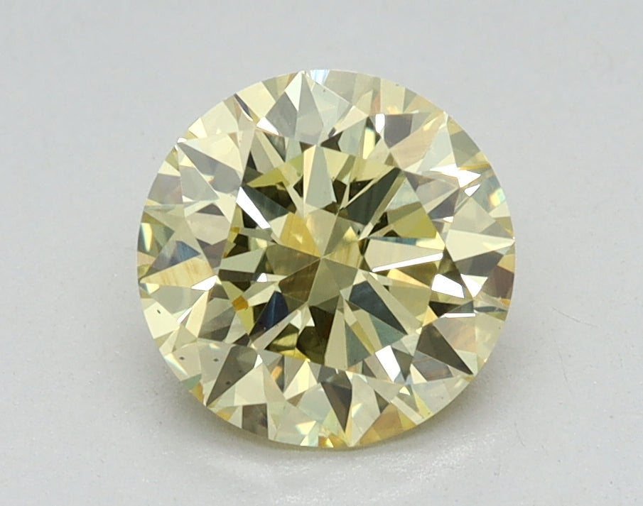 1.08ct Round Fancy Intense Yellow Lab-Grown Diamond — VS1 | IGI