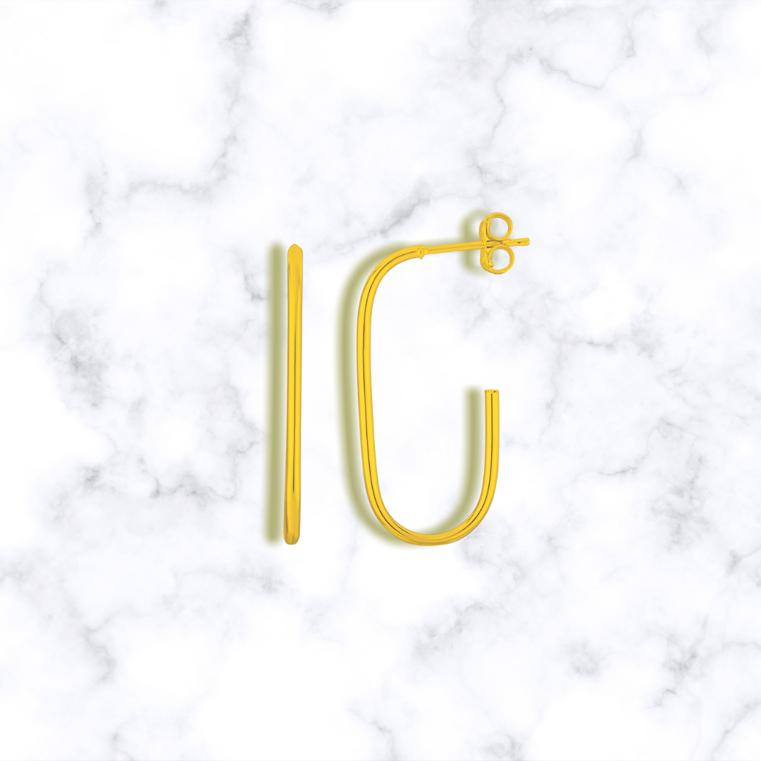 Paperclip Gold Earrings - Laura's Gems — Laura Milman New York