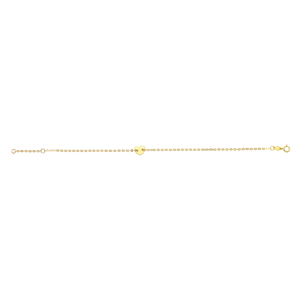 Children's Single Heart Bracelet in 14k Yellow Gold - Laura's Gems — Laura Milman New York