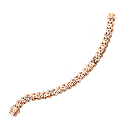 Cuban Curb Link Rose Gold Bracelet - Laura's Gems