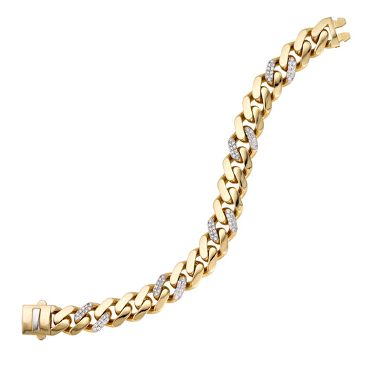Cuban Polished Curb Link Gold Bracelet - Laura's Gems
