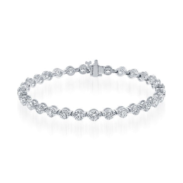 Diamond Bracelet In 14k White Gold - Laura's Gems — Laura Milman New York