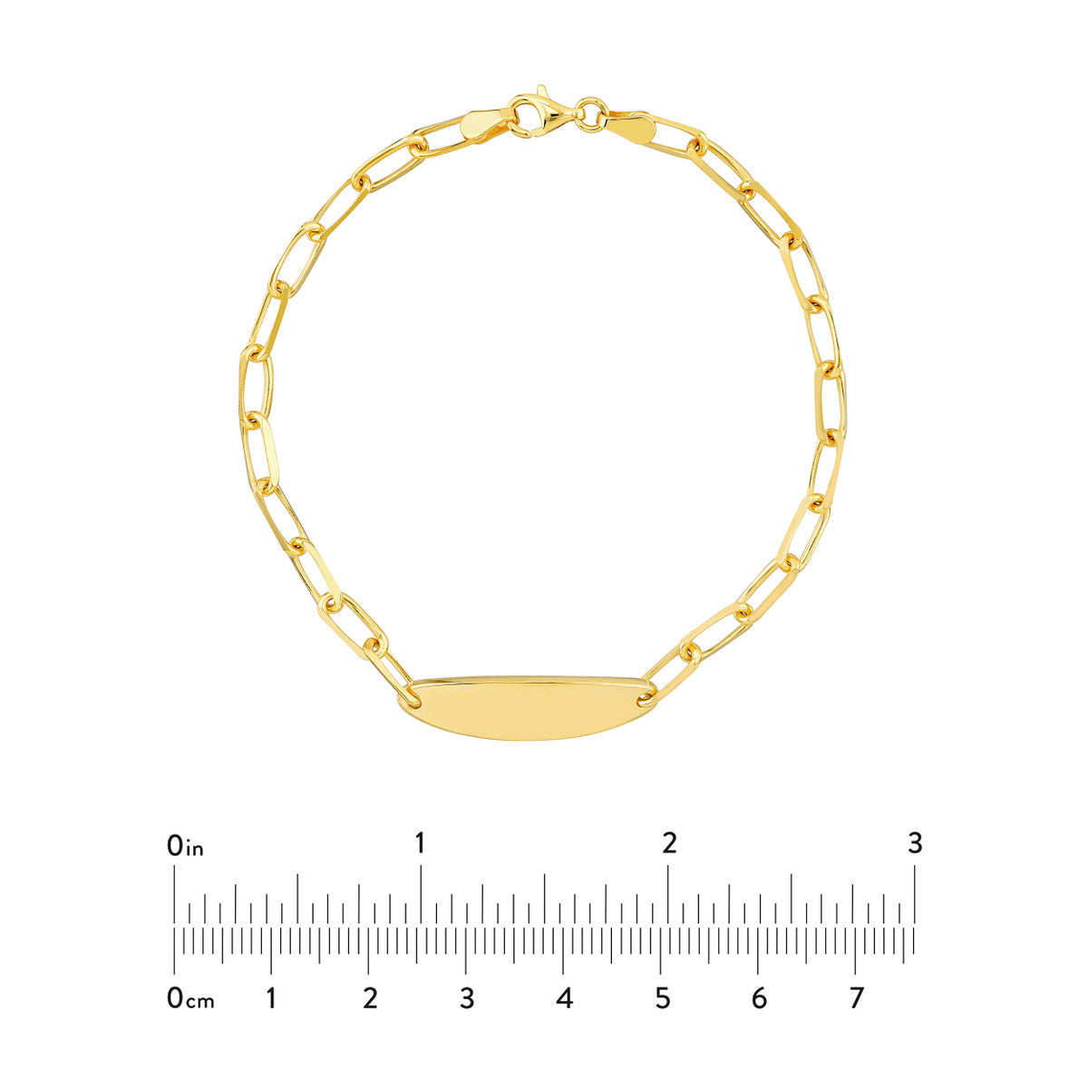 Oval Paper Clip ID Bracelet - Laura's Gems — Laura Milman New York