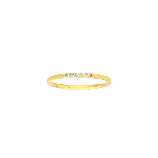Diamond Center Polished Band Ring - Laura's Gems