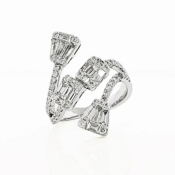 (SPECIAL ORDER ONLY) Twist Diamond Ring in 18k White Gold - Laura's Gems