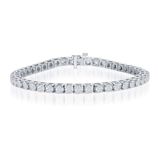 Diamond Tennis Bracelet in 14k White Gold - Laura's Gems