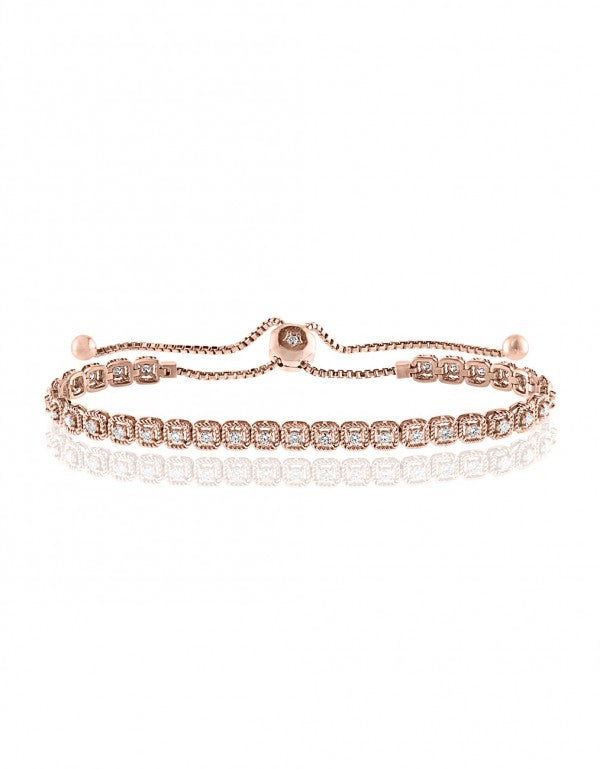 Diamond Bracelet in 14k Rose Gold - Laura's Gems