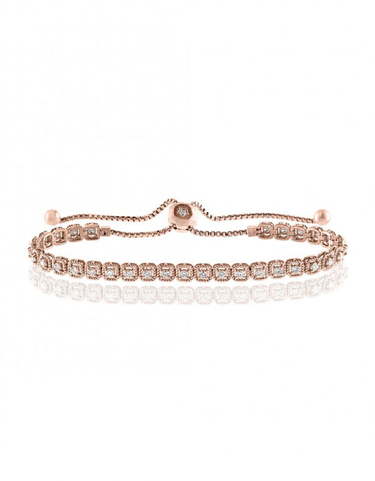 Diamond Bracelet in 14k Rose Gold - Laura's Gems