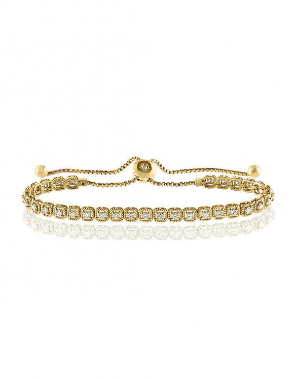 Diamond Bracelet in 14k Yellow Gold - Laura's Gems