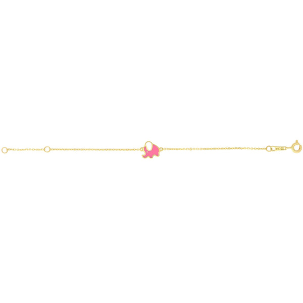 Children's Elephant Bracelet in 14k Yellow Gold - Laura's Gems