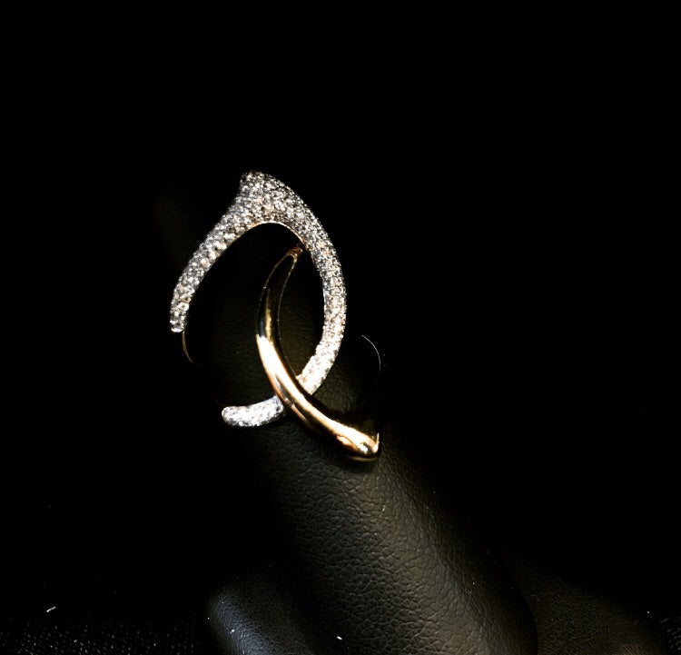 Orbital Half Diamond Ring In Gold - Laura's Gems — Laura Milman New York
