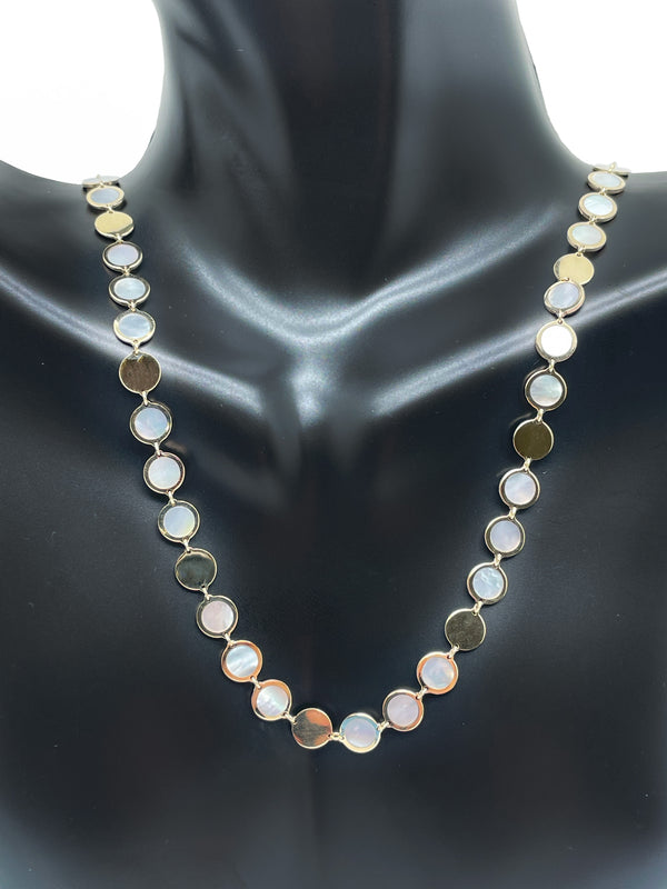 Gold and Mother of Pearl Fancy Necklace - Laura's Gems