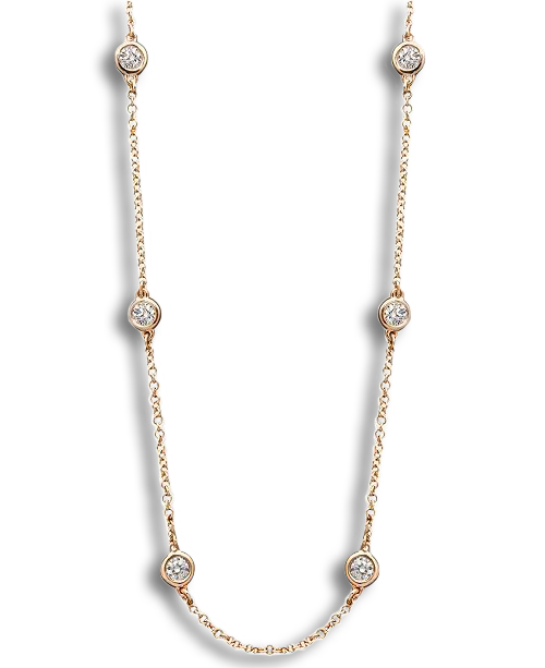 Diamond By The Yard Necklace in 18k Yellow Gold - Laura's Gems