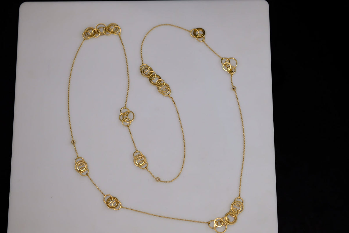 Chopard 18K Rose Gold Happy Diamonds Necklace — view 7 — Laura Milman New York
