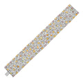 Fancy Color and White Diamond Carpet Bracelet in 18K White Gold view 2