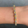 Fancy Yellow and White Diamond Bracelet in 18K Yellow Gold view 2