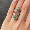 Fancy Brown-Pink Radiant Diamond Ring in Platinum and 18K Rose Gold view 3