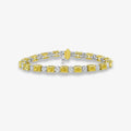 Fancy Yellow and White Diamond Bracelet in 18K Yellow Gold view 1