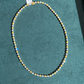 Fancy Yellow & White Pear Diamond Necklace in 18K Yellow & White Gold view 3