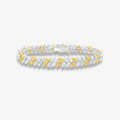 Yellow and White Pear Diamond Bracelet in 18K Yellow and White Gold view 1